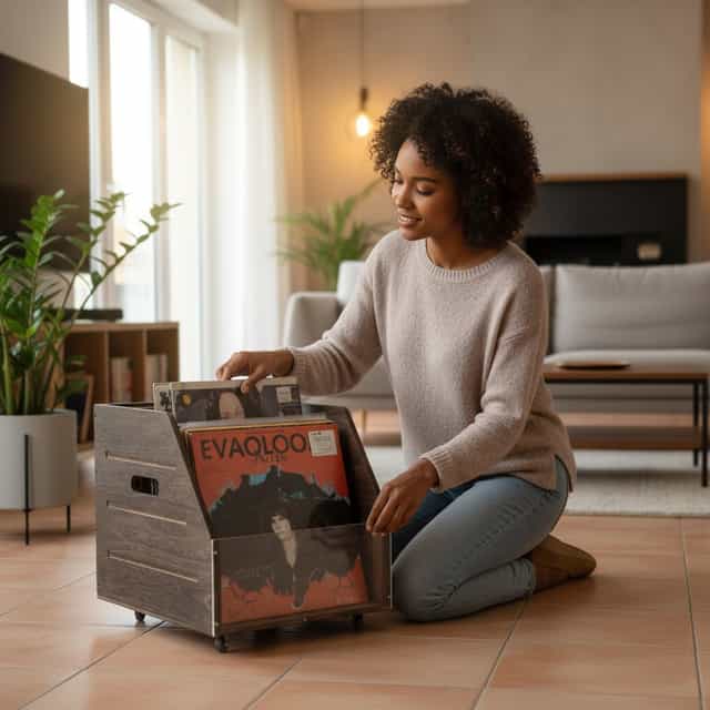 WhatsApp Image 2026-04-30 at 15.13.29 (Mise en scène du produit) (3) OFFRE LANCEMENT 🚨 Caisse vinyle 33 tours – rangement vinyles bois design | GROOVEBOX LP v2